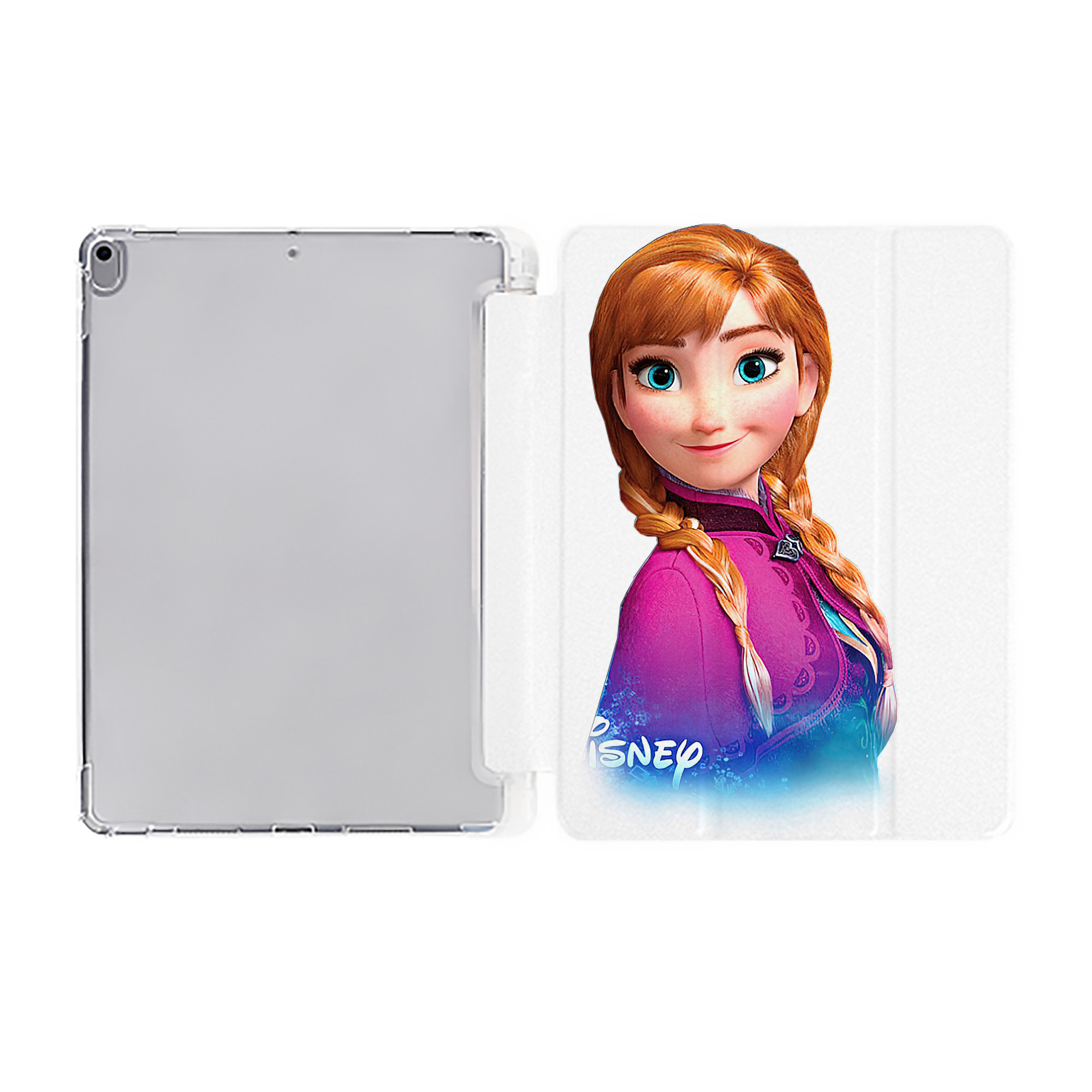 （画像用） アナと雪の女王 アンナ エルサ Frozen Anna Elsa IPad ケース ペン収納付き 三つ折りスタンド PUレザー×シリコン 対応機種9.5/10.5/10.9インチ